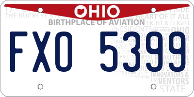 OH license plate FXO5399