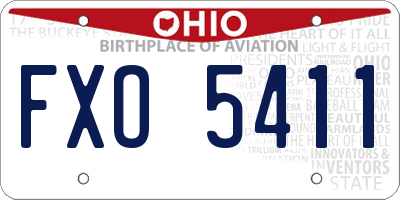 OH license plate FXO5411