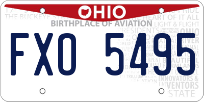 OH license plate FXO5495