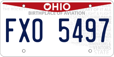 OH license plate FXO5497