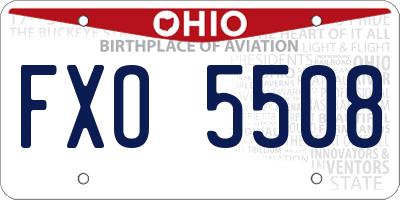 OH license plate FXO5508