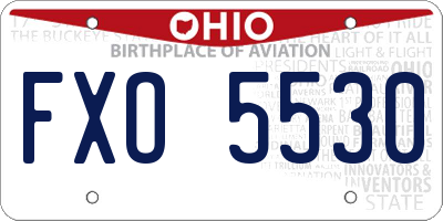OH license plate FXO5530