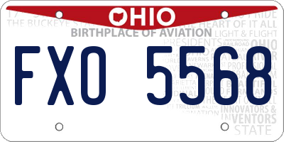 OH license plate FXO5568