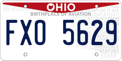 OH license plate FXO5629