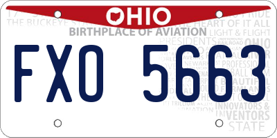 OH license plate FXO5663