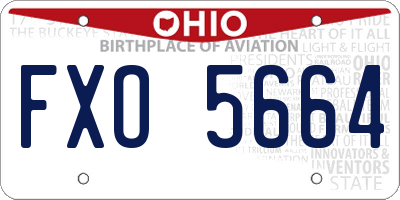 OH license plate FXO5664