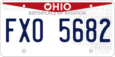 OH license plate FXO5682