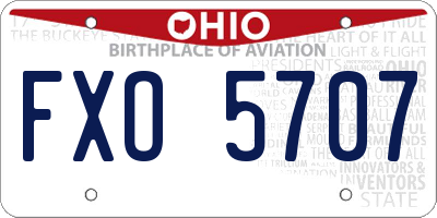 OH license plate FXO5707