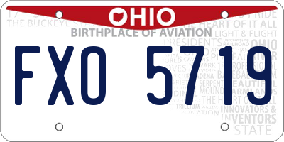 OH license plate FXO5719