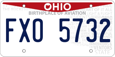 OH license plate FXO5732