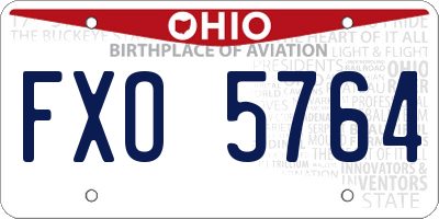 OH license plate FXO5764