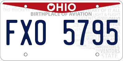 OH license plate FXO5795
