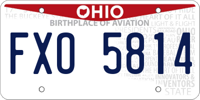 OH license plate FXO5814