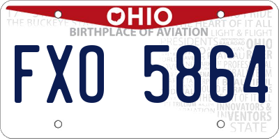 OH license plate FXO5864
