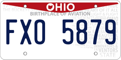 OH license plate FXO5879