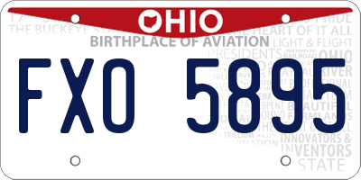 OH license plate FXO5895