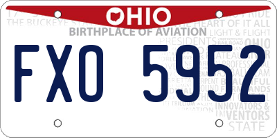 OH license plate FXO5952