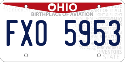 OH license plate FXO5953