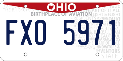 OH license plate FXO5971
