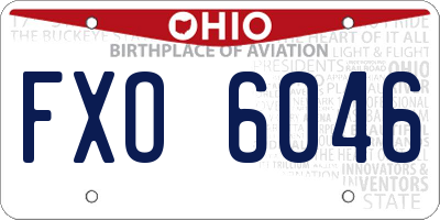 OH license plate FXO6046