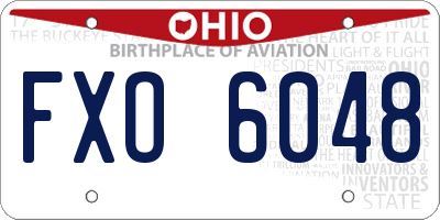 OH license plate FXO6048