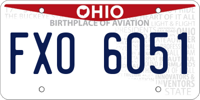 OH license plate FXO6051