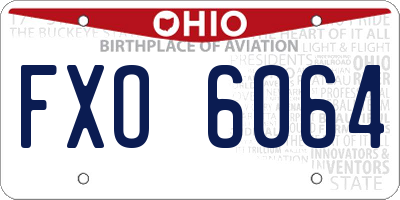 OH license plate FXO6064