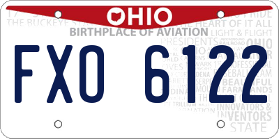 OH license plate FXO6122