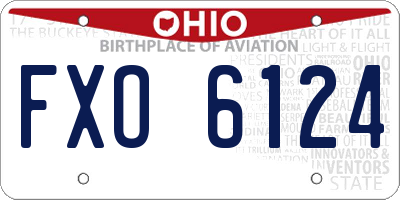 OH license plate FXO6124