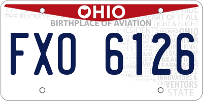 OH license plate FXO6126