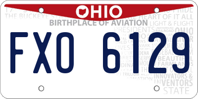 OH license plate FXO6129