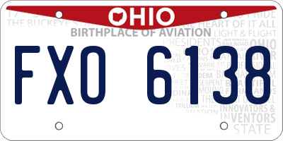 OH license plate FXO6138