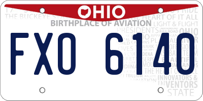 OH license plate FXO6140