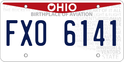 OH license plate FXO6141