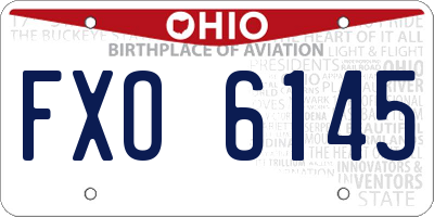 OH license plate FXO6145