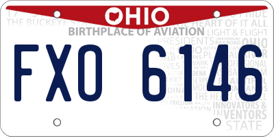 OH license plate FXO6146