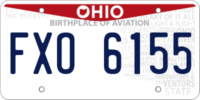 OH license plate FXO6155