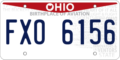 OH license plate FXO6156