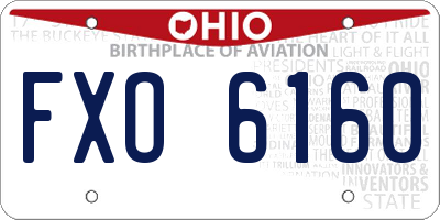 OH license plate FXO6160