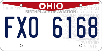 OH license plate FXO6168