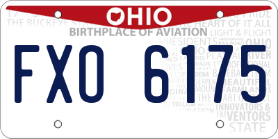 OH license plate FXO6175