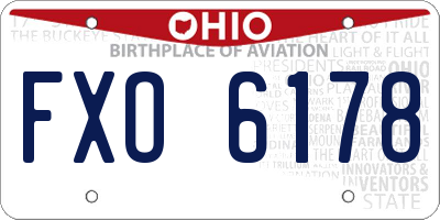 OH license plate FXO6178