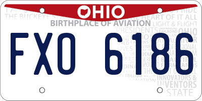 OH license plate FXO6186