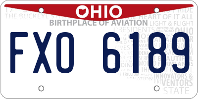 OH license plate FXO6189