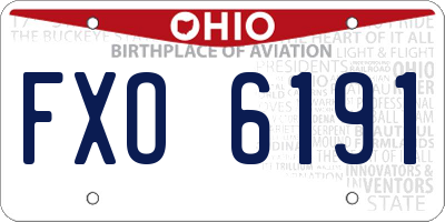 OH license plate FXO6191