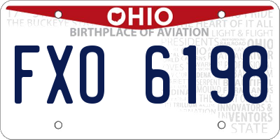 OH license plate FXO6198