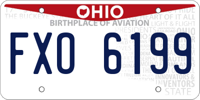 OH license plate FXO6199