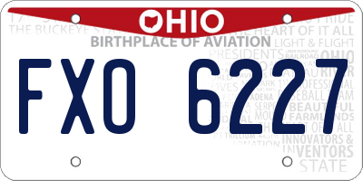 OH license plate FXO6227