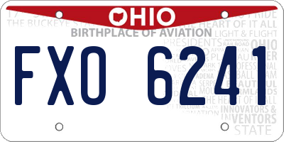 OH license plate FXO6241