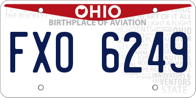 OH license plate FXO6249